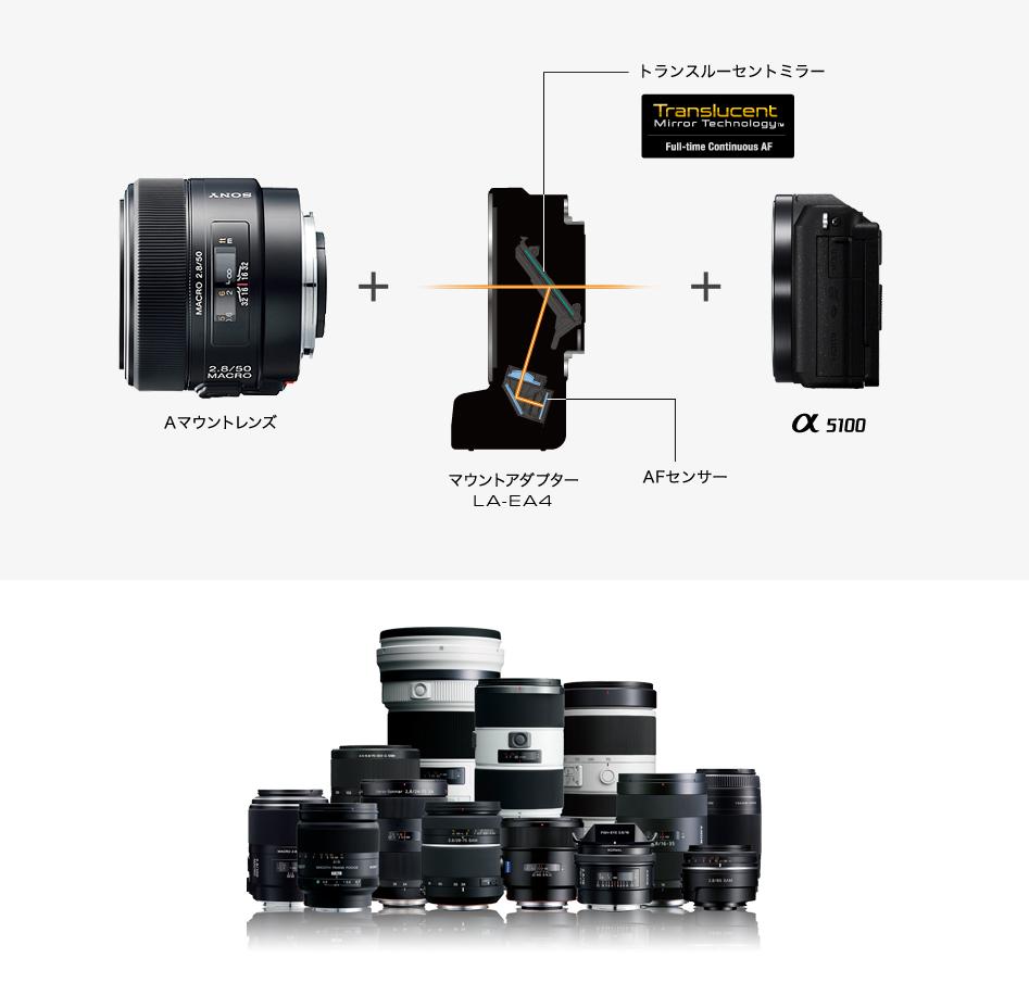 α5100 特長 : いつでもどこでも、色鮮やか | デジタル一眼カメラα