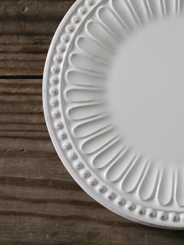 ELIOS PERLE エリオスパール パン皿ホワイト16cm イタリア 陶器 お皿