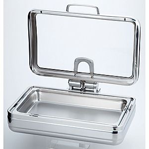 IH角型 3層銅チューフィングディッシュ 2/3 本体 ガラス蓋 ステンレス