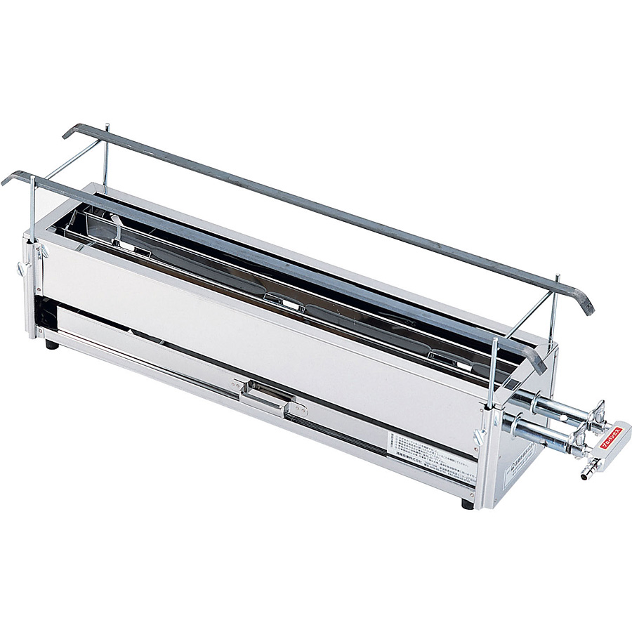 遠藤商事 SA 18-0 ステンレス 二本パイプ焼鳥器 大 LPガス - 調理器具