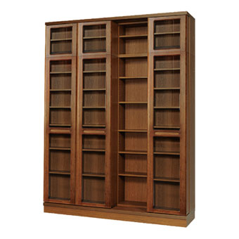 ブックマンの後継品。書院・3重スライド書棚・オープン・高さ197cm