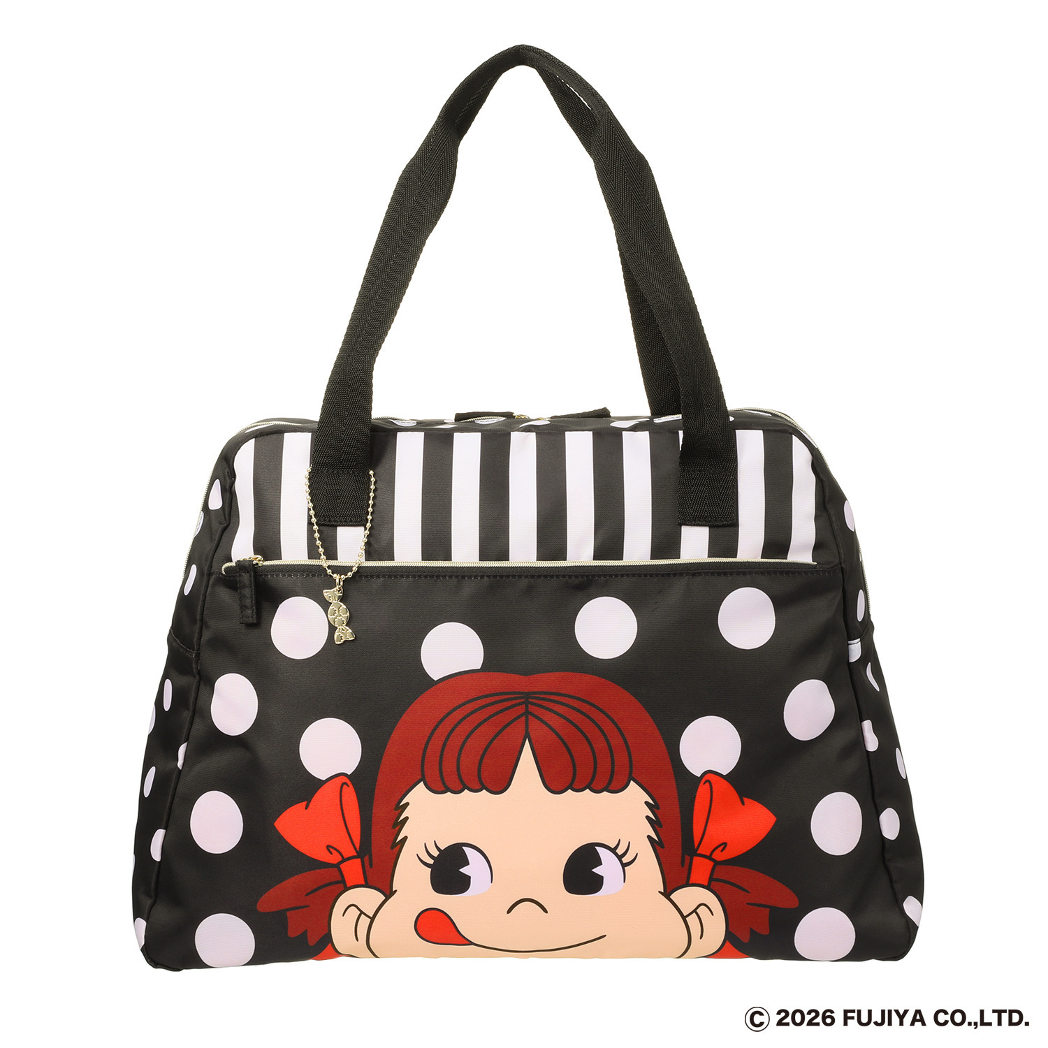 ペコちゃん ポケッタブル トラベルトートバッグ キャンディーチャーム