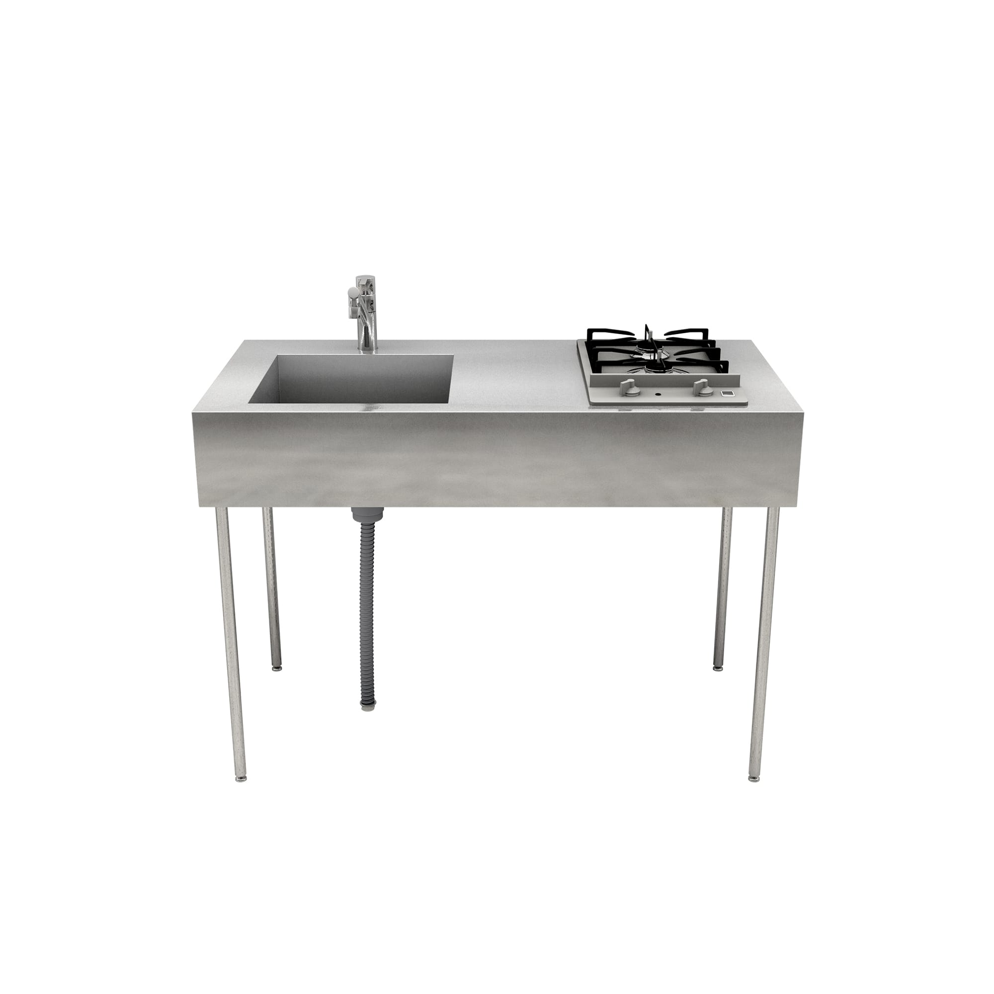 ミニマルキッチン 脚付き W1200×D600 | KB-KC006-10-G123 | キッチン