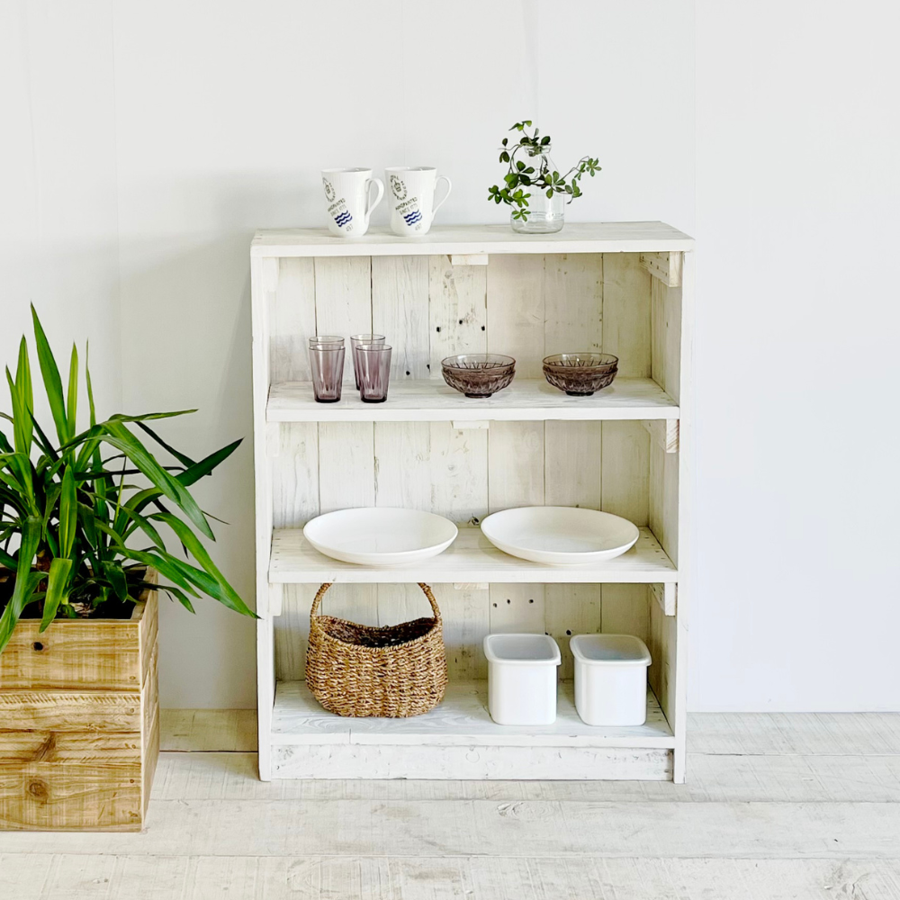 楽天市場】＼ クーポンで10%OFF ／ アンティーク シェルフ 背板付き