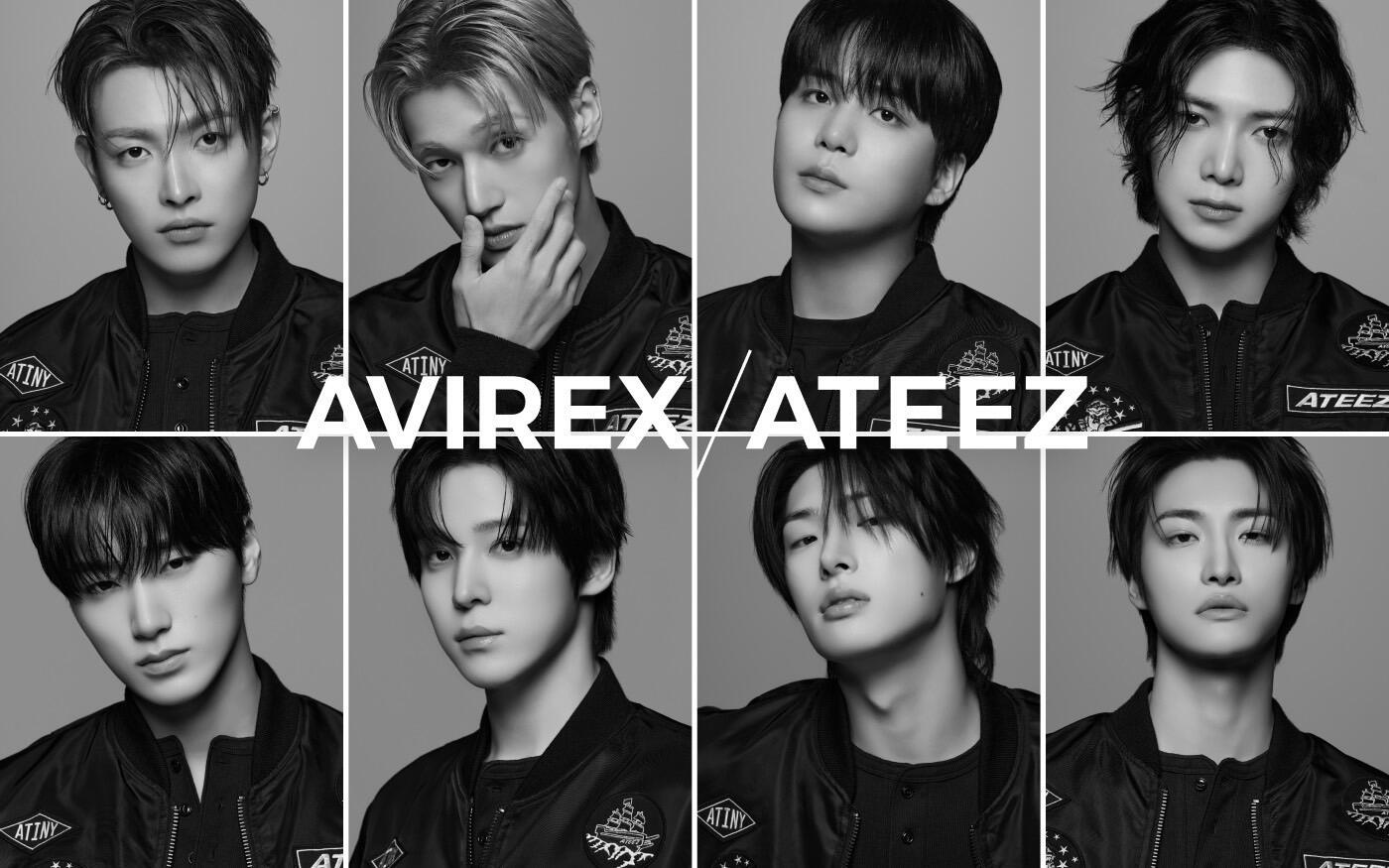 世界的に注目を集める韓国8人組ボーイズグループ「ATEEZ」と「AVIREX