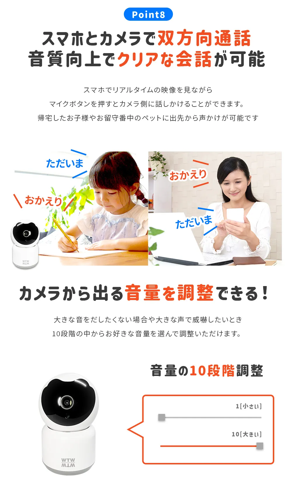 ペットカメラ みてるちゃん温度計 自動追跡 温度センサー搭載 WTW