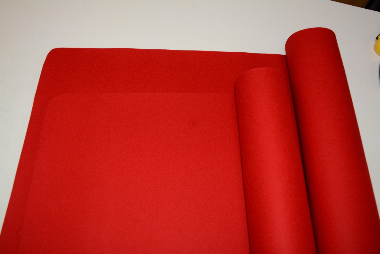 天壇 毛氈 赤 厚さ3mm 2本組 22000円 ご注文は美術工芸備前 和食器と