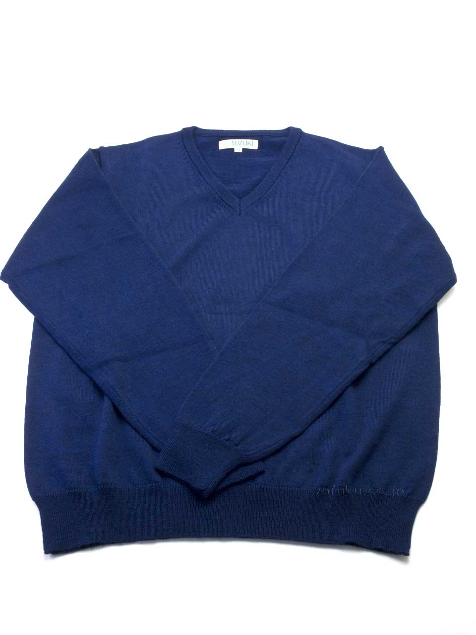 SUZUKIオリジナル SZ04 スーパーエキストラファインメリノ Vネック