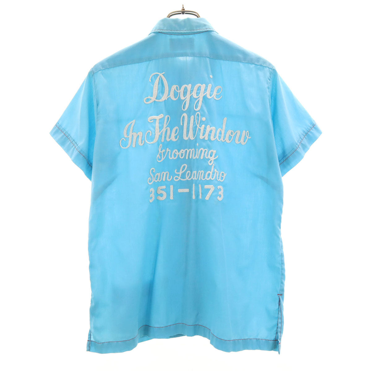 レア！70s USA製 Hilton ボウリングシャツL ネイビーSteve刺繍 レア