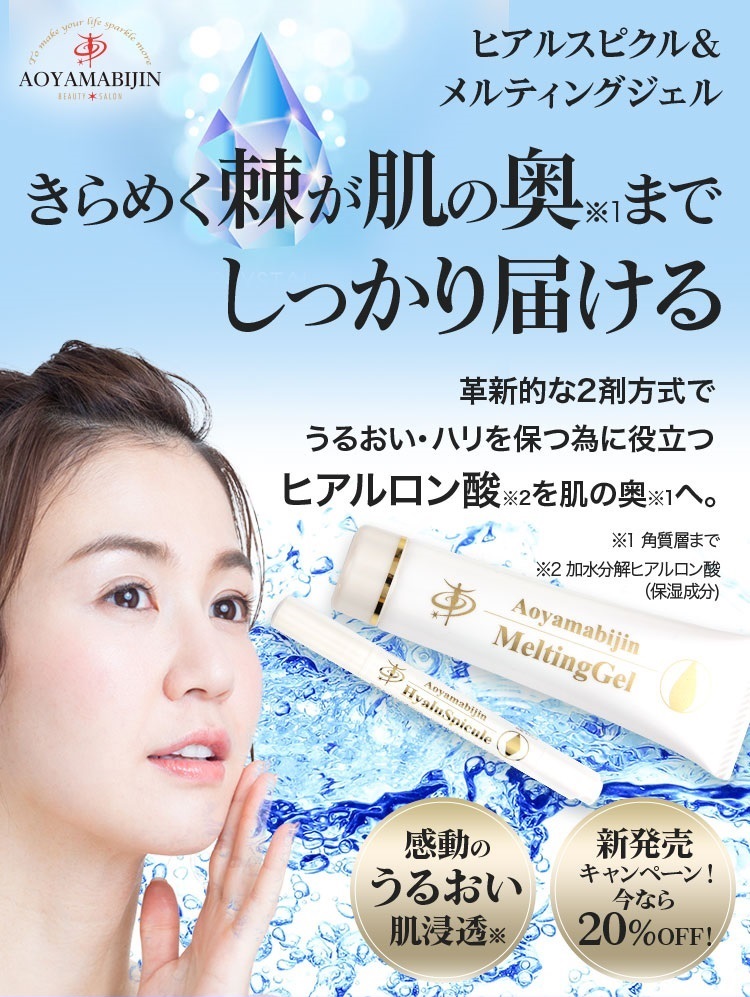 Hyaluspicule＆MeltingGel｜あおやまびじんサロン｜東京青山美人研究所