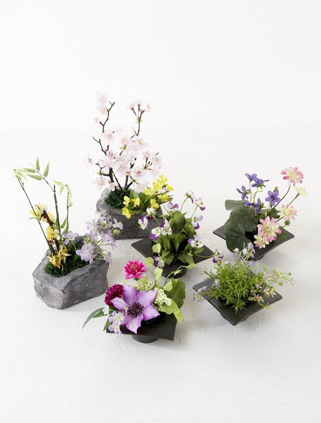 造花・和風・四方見アレンジメント】咲希－さき－｜造花・アーティ