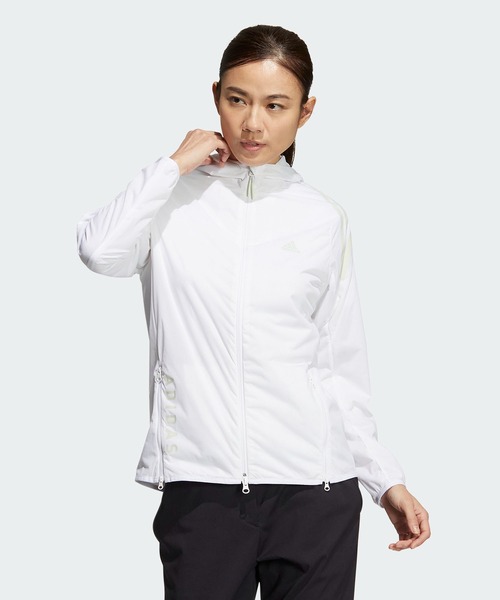 Oakley ストライプ入り ジップアップジャケット M ホワイト