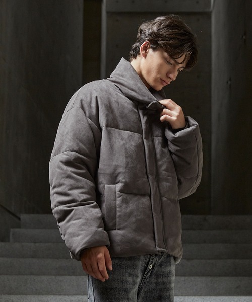CLEL】Volume Highneck Short Padded Jacket/ボリュームハイネック