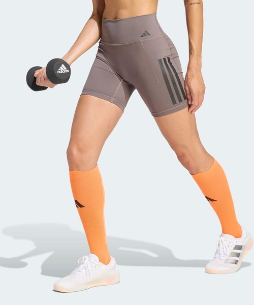 Optime ワークアウト スリーストライプス ショート レギンス