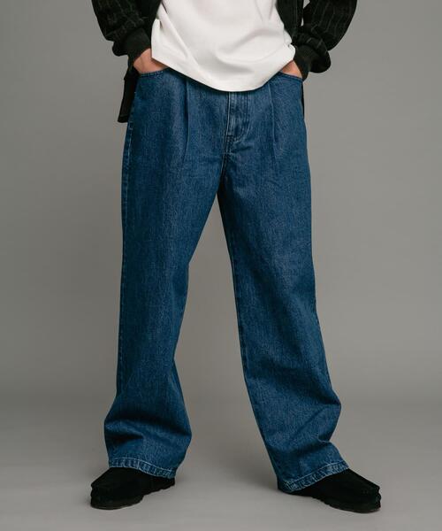 セール】タックワイドデニムパンツ（デニムパンツ）｜URBAN RESEARCH