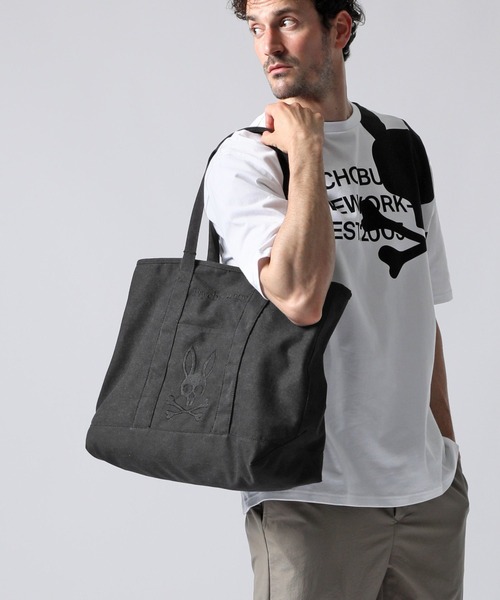 Psycho Bunny（サイコバニー）の「ロゴ刺繍 グロサリーバッグ（トート