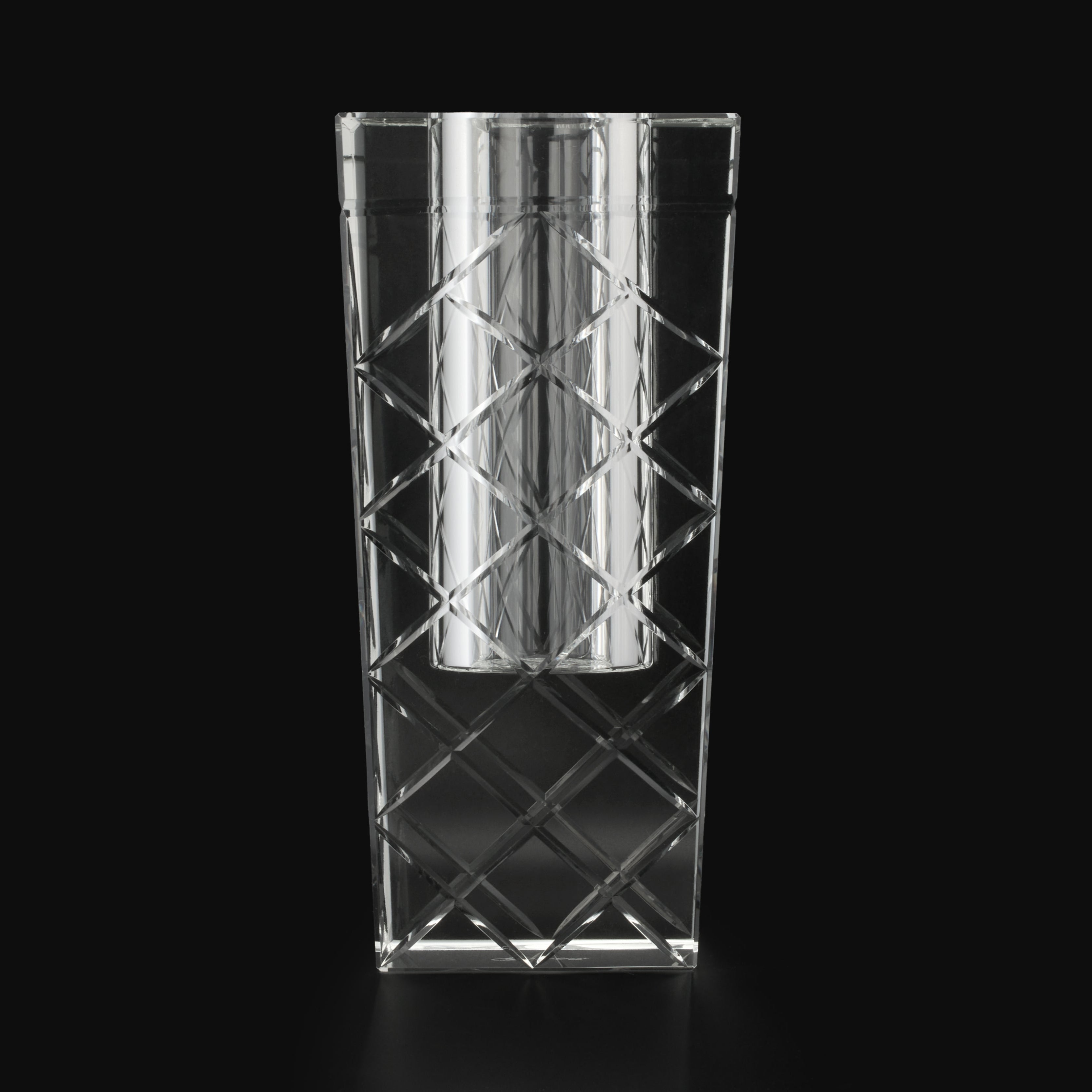 パラッツォ クリスタル 花瓶「クリア」14 x 14 x 30 cm – Palazzo