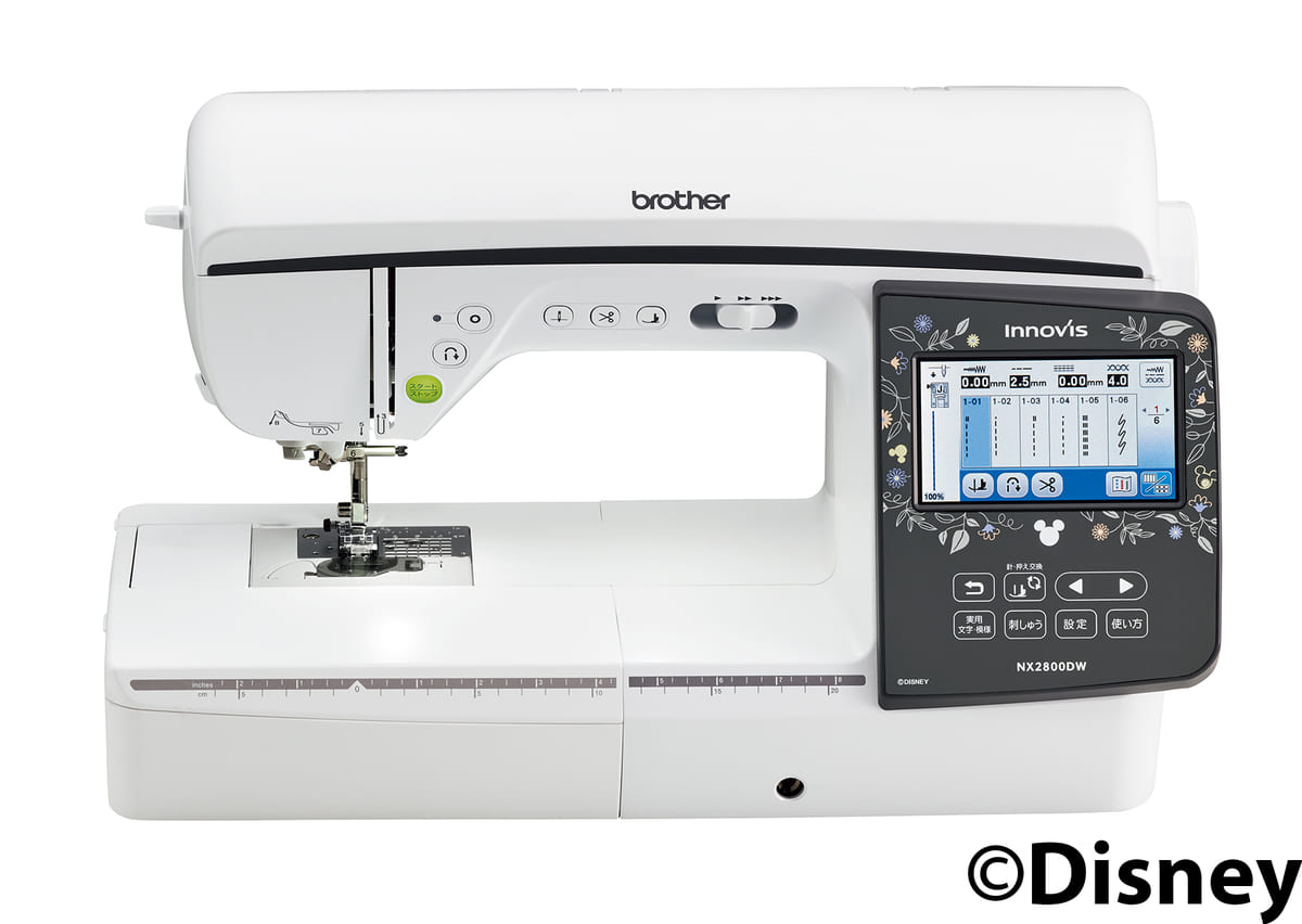 ミッキーとミニーのディズニー刺しゅう100種類を内蔵したミシン
