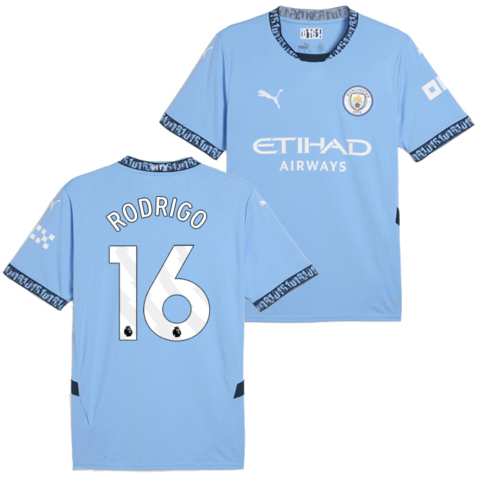 マンチェスターシティ 24-25 ホーム 半袖 ユニフォーム No.16 ロドリ