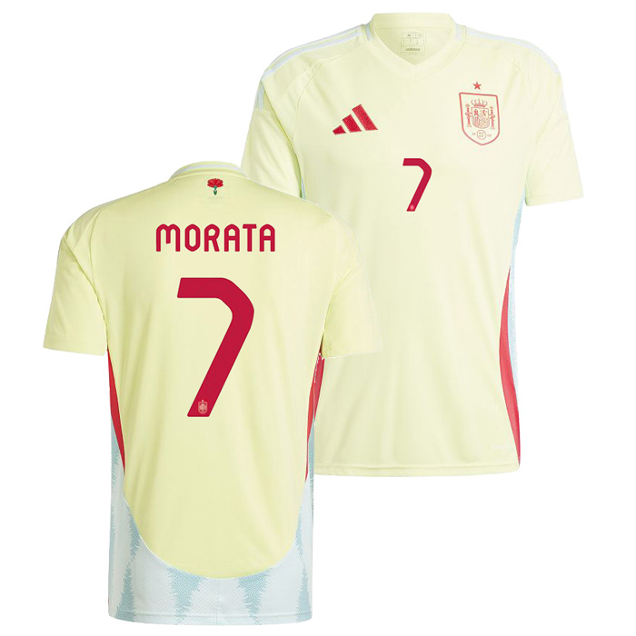 スペイン代表 2024 アウェイ 半袖 ユニフォーム No.7 モラタ【adidas