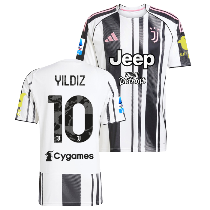 ユベントス 25-26 ホーム 半袖 ユニフォーム(胸スポンサー付き) No.10