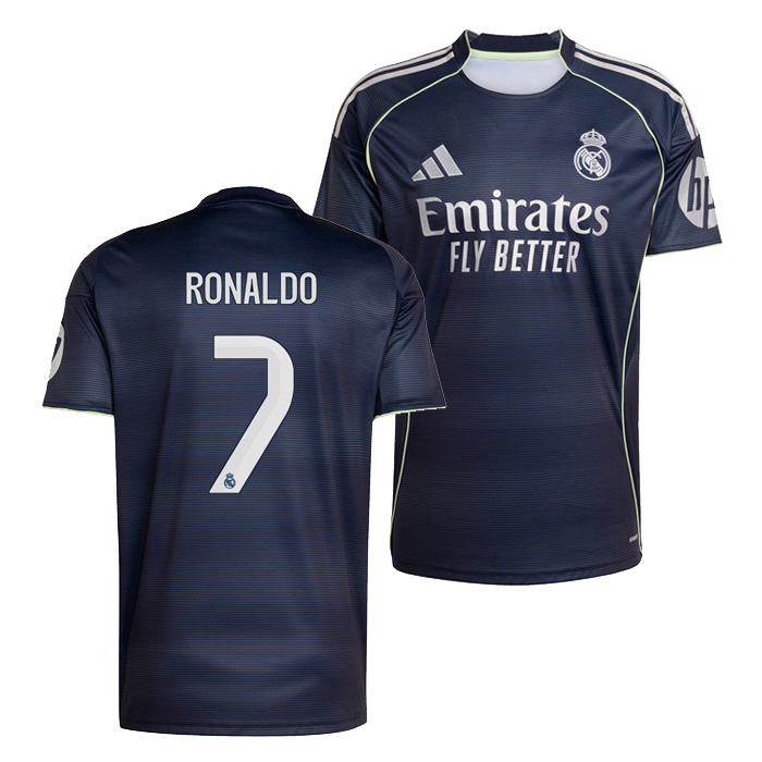 レアルマドリード 25-26 アウェイ 半袖 ユニフォーム No.7 ロナウド