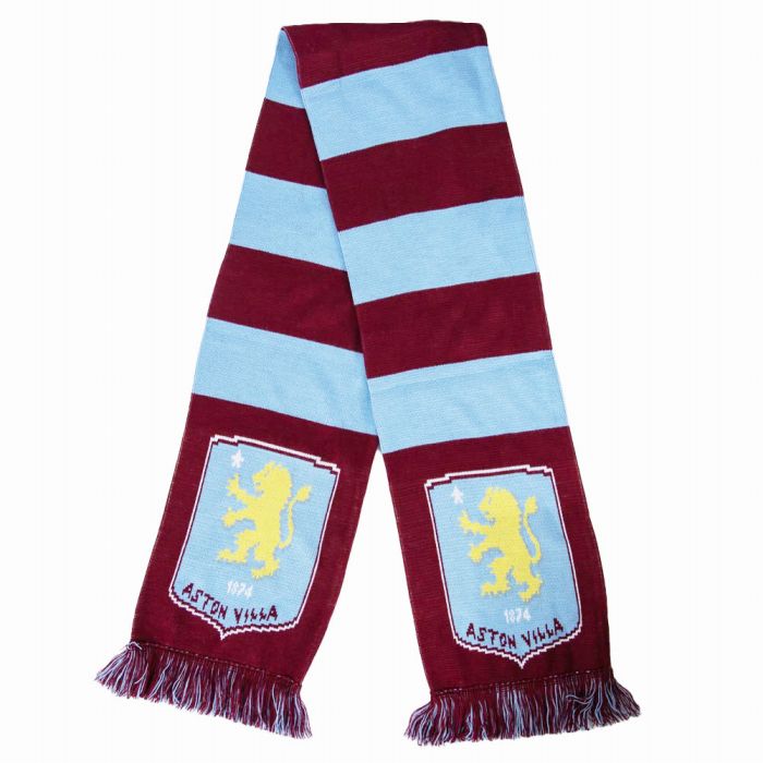 アストンビラ オフィシャル マフラー BAR(バーガンディ×サックス