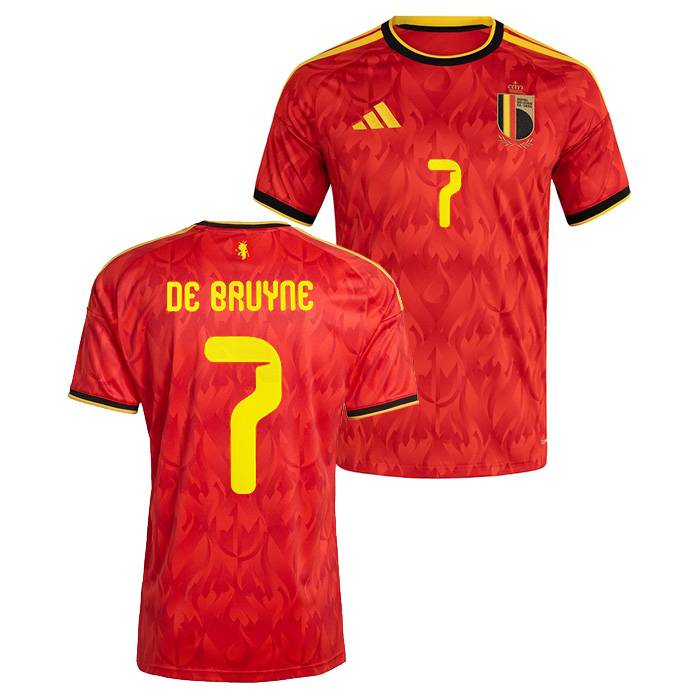 ベルギー代表 2026 ホーム 半袖 ユニフォーム No.7 デ・ブルイネ