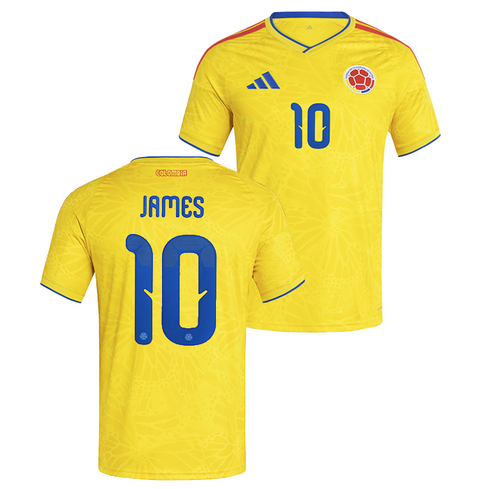 コロンビア代表 2026 ホーム 半袖 ユニフォーム No.10 ハメス【adidas