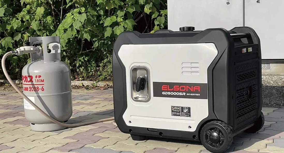 LPガス/ガソリンのハイブリッド発電機ELSONAシリーズ