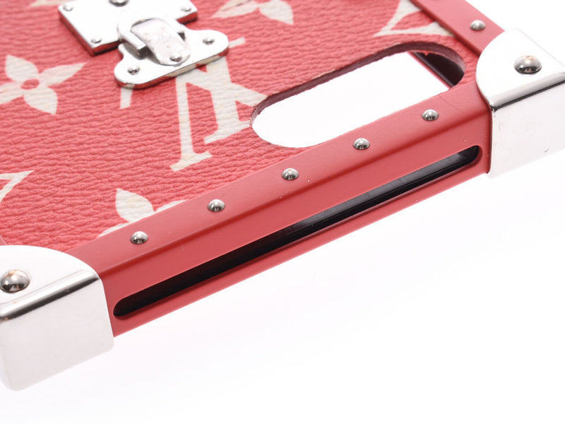 ルイヴィトンアイ トランク iPhone7+ Supremeコラボ iPhoneケース 赤