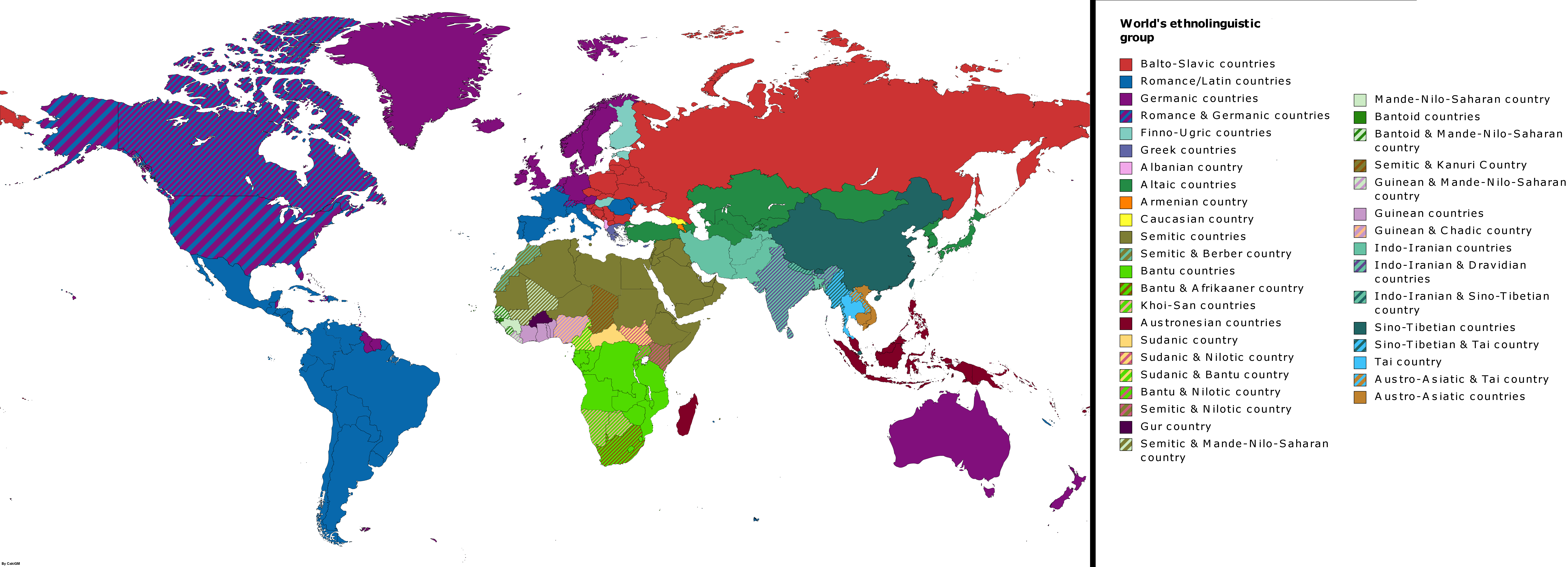 国別の民族言語地図 : r/UsefulCharts