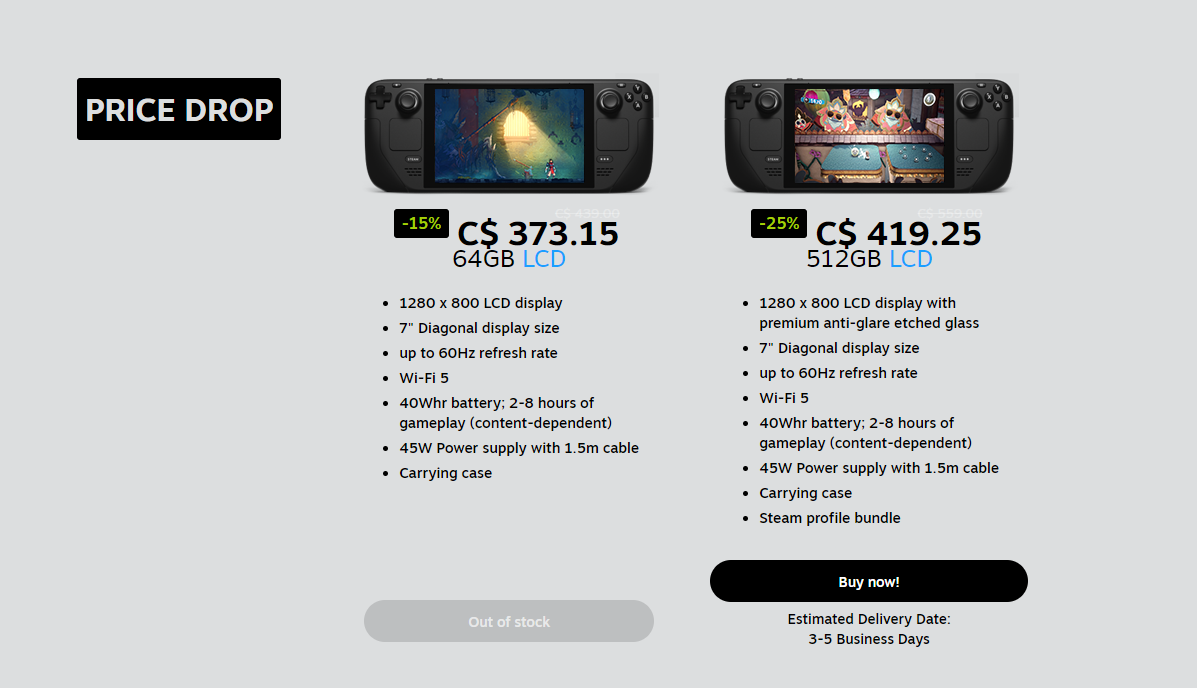 Steam Deck LCD models discounted for autumn sale. : r/SteamDeck