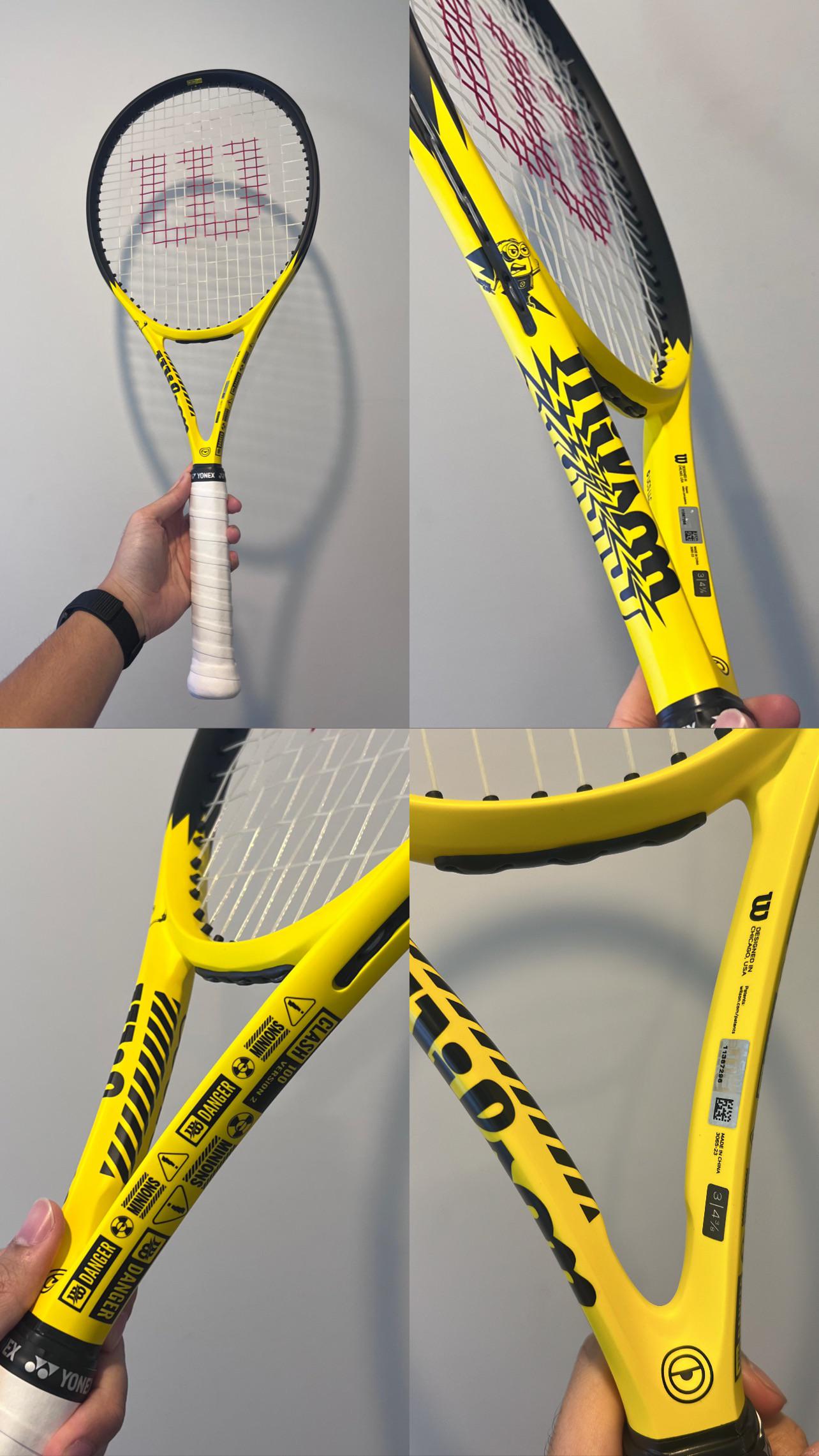 First tennis racquet Wilson Clash 100 V2 x Minions - Beginner : r/10s
