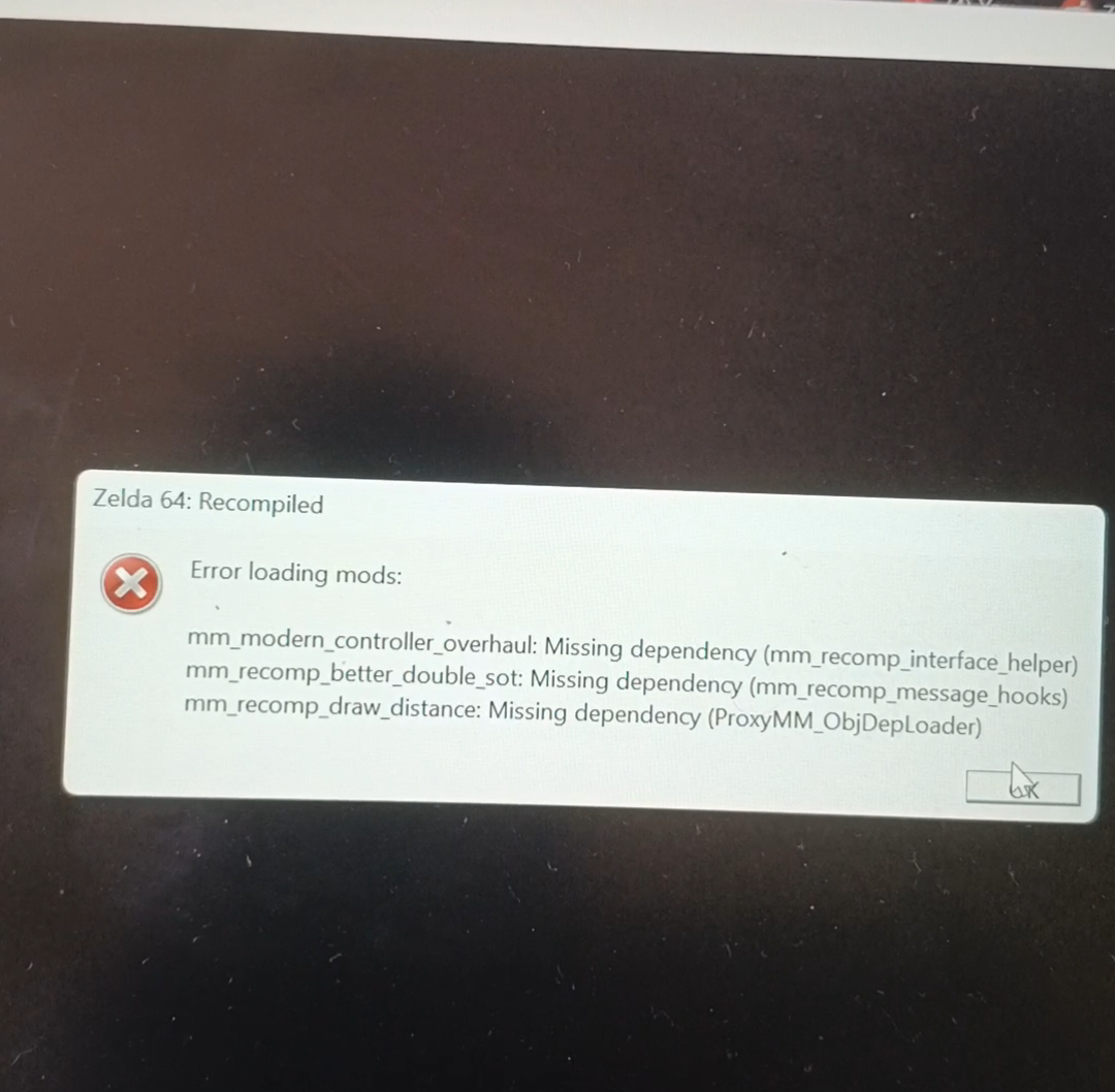 Does anyone know how to solve this error on zelda64 recompiled