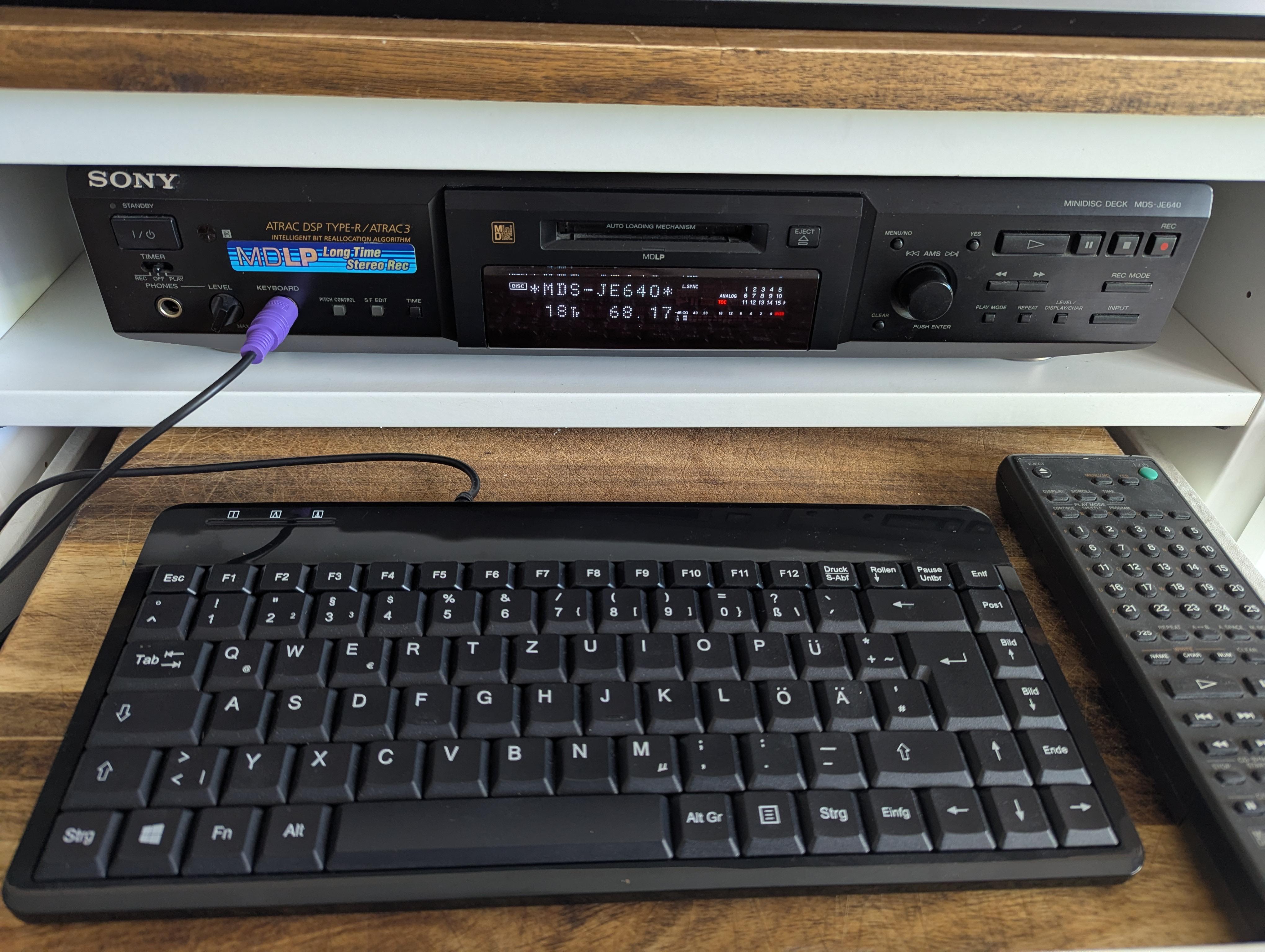 Setup upgrade SONY MDS-JE640 : r/minidisc