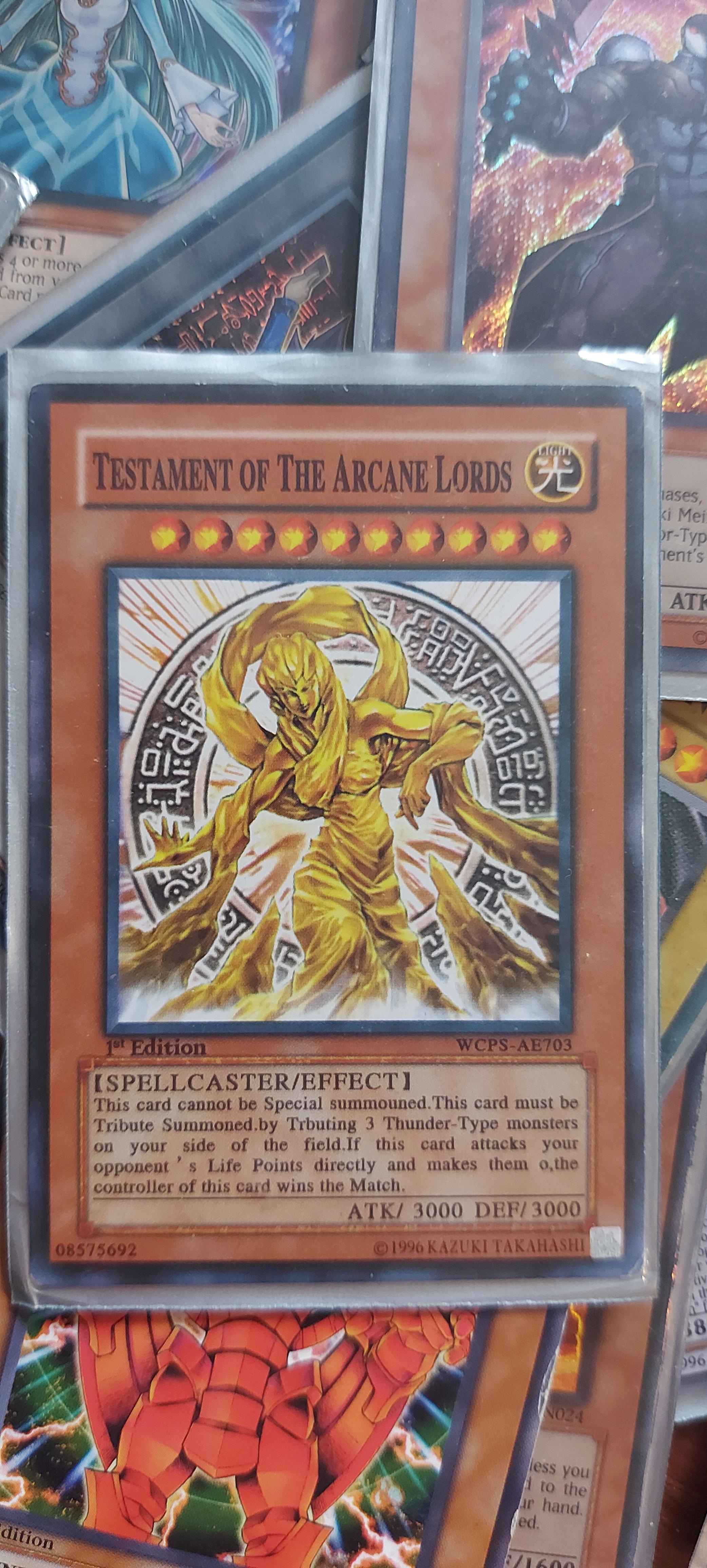 My son got a yugioh box full of cards from a charity shop, and we