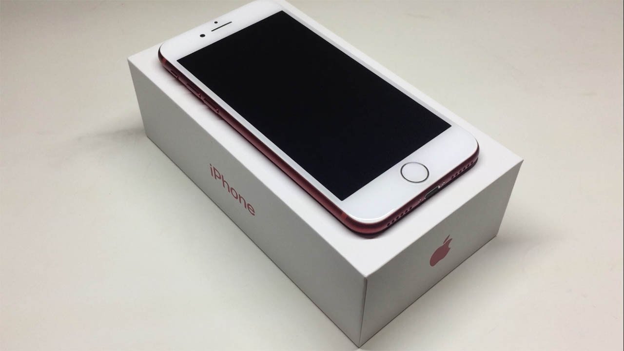 iPhone 7 Product Red 256GB Unboxing and First Look - YouTube
