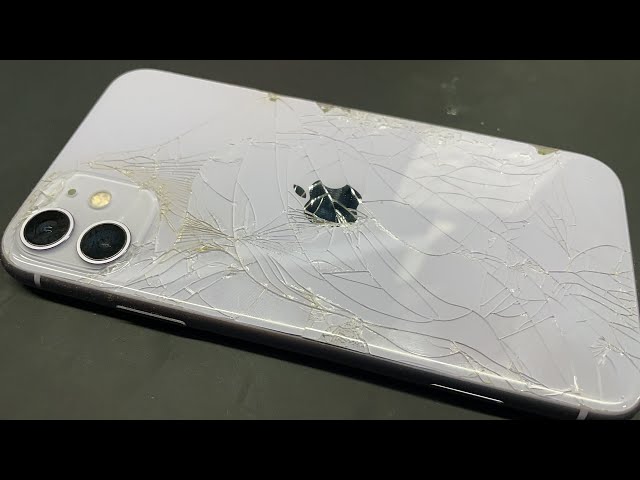壁に投げた😂iPhone 11 背面ガラス割れ交換修理はこうやる！ - YouTube