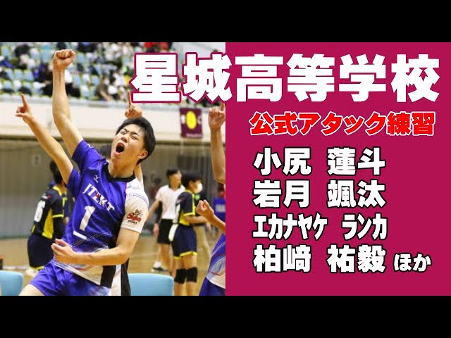 星城高校公式アタック練習in鹿児島国体2023 #柏﨑祐毅 #volleyball