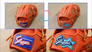 グラブラベル交換 スワロースポーツ加工サービス by スワロースポーツ