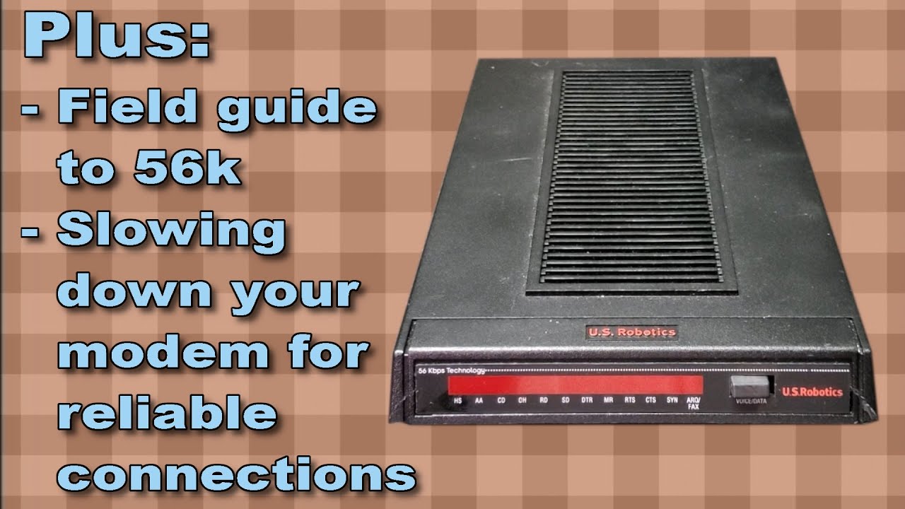 U.S. Robotics Courier 3453B V.92 56k serial modem (2005) - YouTube