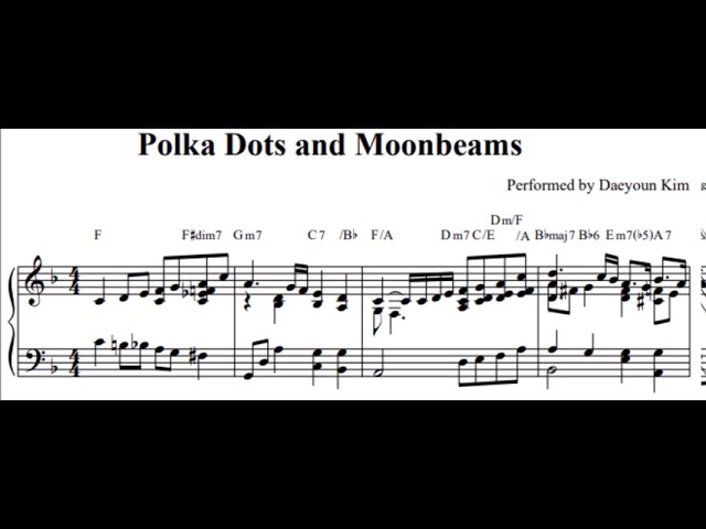 Ballad Jazz Piano] Polka Dots and Moonbeams (sheet music) - YouTube