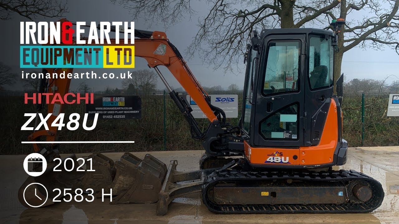 2021 Hitachi ZX48U 4.8 Tonne Excavator - YouTube