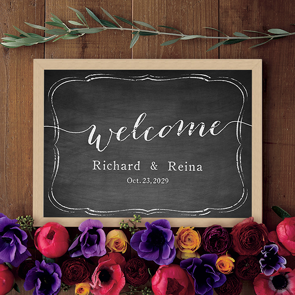 ブラックボードスタイルウェルカムボード Design.15|ウェルカムボード