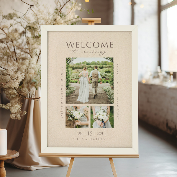 フォトウェルカムボード（ベストモーメント エクリュベージュ