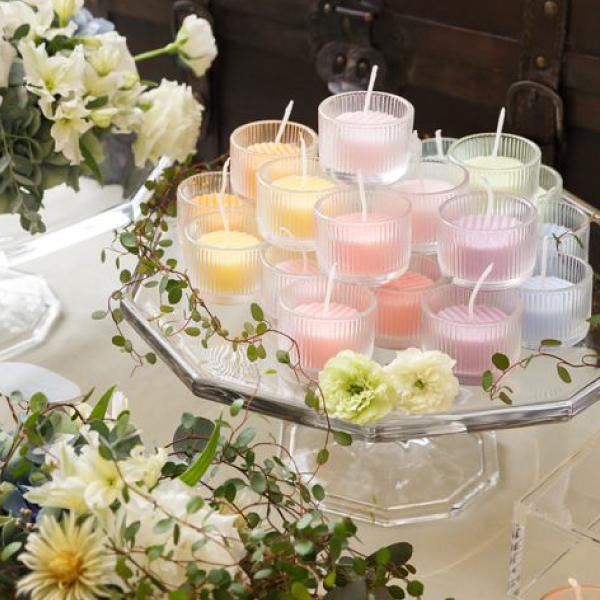 キャンドルリレー用キャンドル HAPPY HAPPY【コーラルレッド】|結婚式