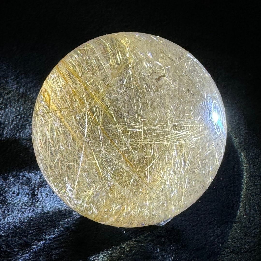 金運アップ◇ゴールドルチルクォーツ◇丸玉 約43.9㎜の通販 by 天然石