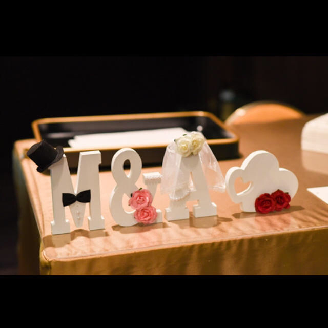 イニシャルオブジェ 結婚式 ウェルカムスペース 高砂 アルファベット