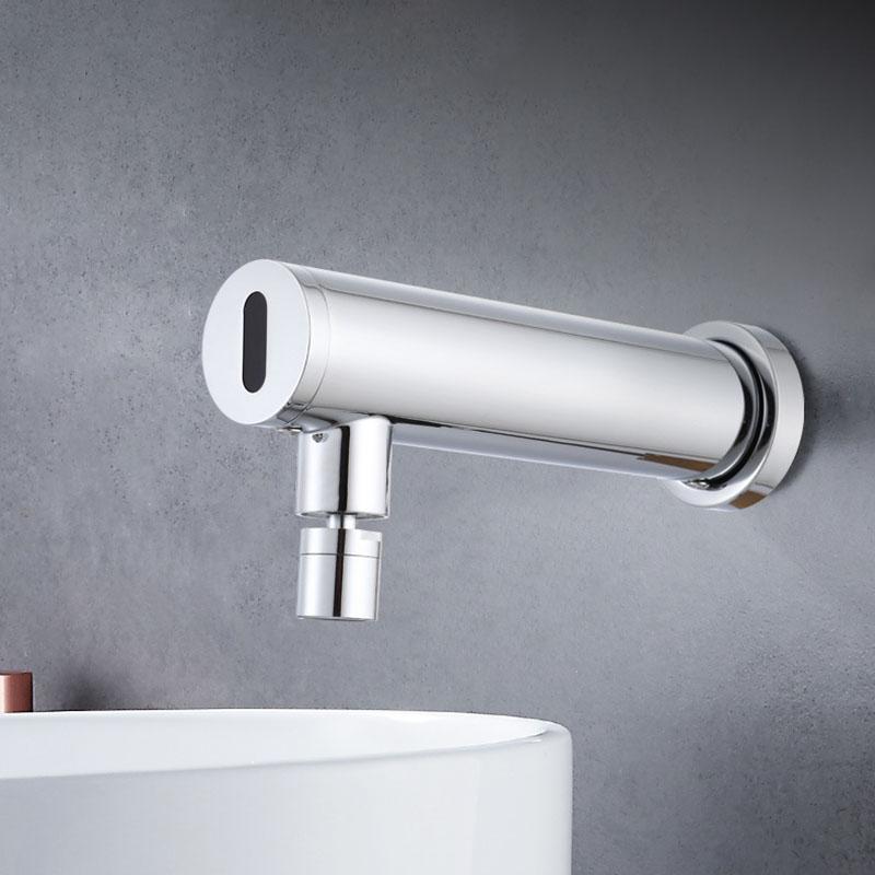 壁付センサー水栓 自動水栓 洗面蛇口 単水栓 手洗器蛇口 クロム